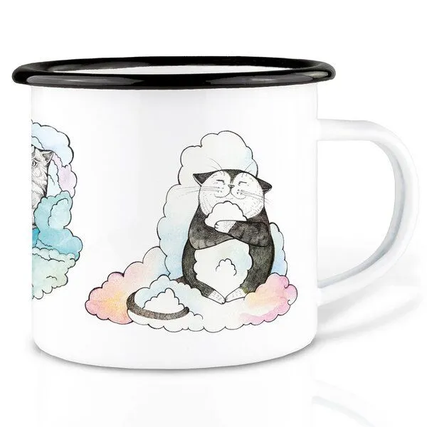 LIGARTI Emaille Tasse – Tommi & Friends – LIGARTI Tiermanufaktur – Produktbild 1 von 4