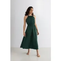 TWOTHIRDS TWOTHIRDS Damen vegan Kleid Soneva Garden Green – Produktbild 1 von 1