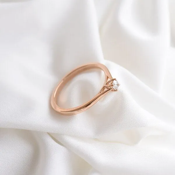 Eppi Eppi Goldener Ring mit Lab Grown Diamant Glynn, Gelb, – Produktbild 2 von 4