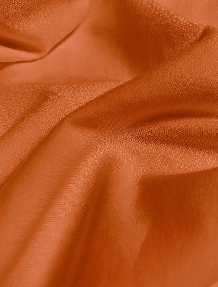 irisette irisette Spannbettlaken Jupiter 8, Mako-Jersey, Gummizug: rundum, (1 Stück), aus Baumwolle, für Matratzen bis 25 cm Höhe, Bettlaken, Spannbetttuch, Orange, – Produktbild 6 von 8