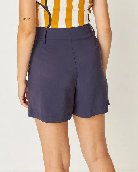 SKFK SKFK Neba Short - aus EcoVero, Navy violet (blau), – Produktbild 4 von 4