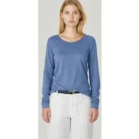 HempAge HempAge Damen Langarm-Shirt Lene Hanf/Bio-Baumwolle, Blueberry, – Produktbild 1 von 2