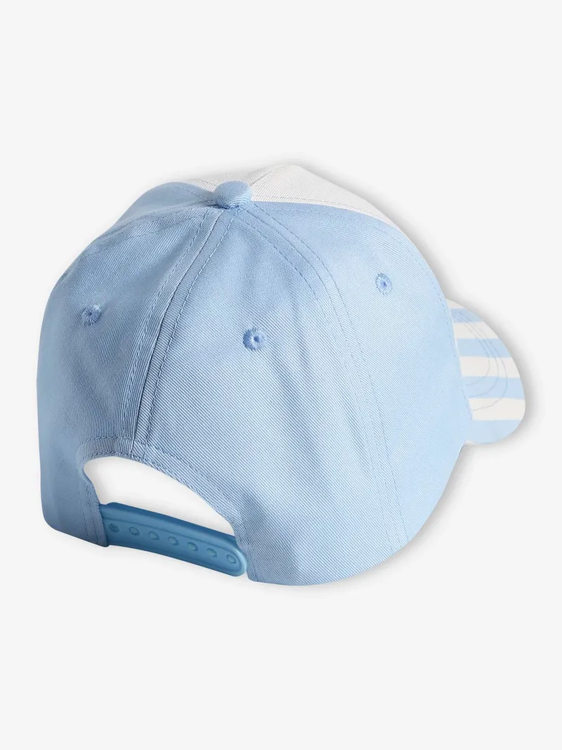Vertbaudet Mädchen Cap Cool Girls Club, Blau gestreift, – Produktbild 3 von 4