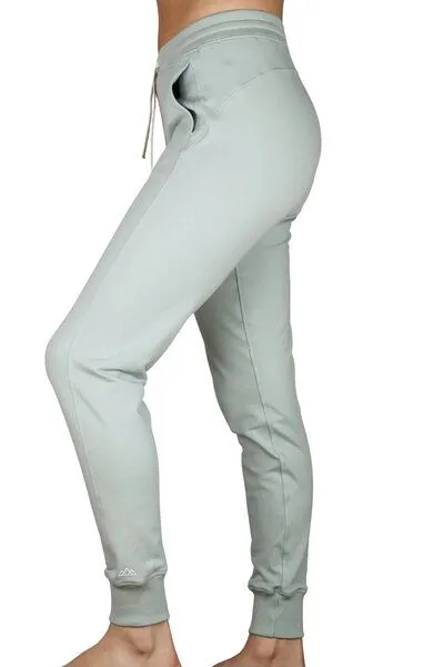 M23 M23 Damen Jogginghose aus Bio-Baumwolle, Modell „Emma“, Salbei, – Produktbild 2 von 3