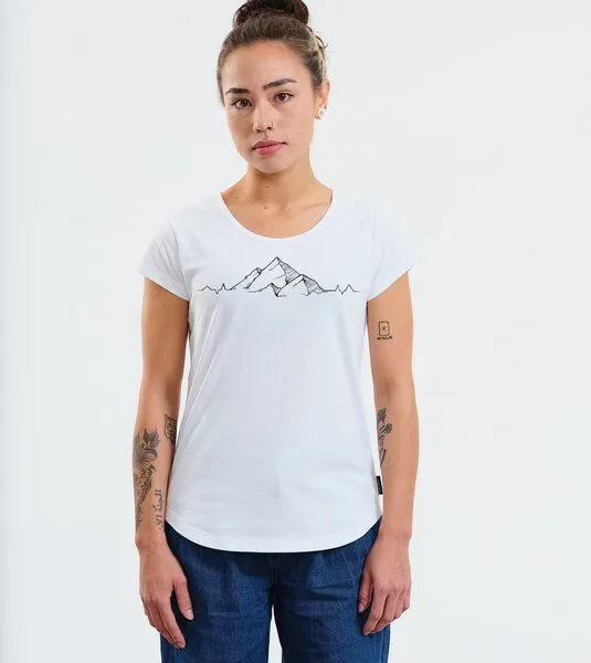 Gary Mash GARY MASH T-Shirt Asheville Mountainbeat aus Biobaumwolle, Weiß, – Produktbild 3 von 4