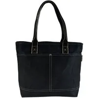 Domelo Domelo Damen Shopper. Dunkelblaue wasserabweisende Handtasche, gewachste Canvas Schultertasche – Produktbild 1 von 1