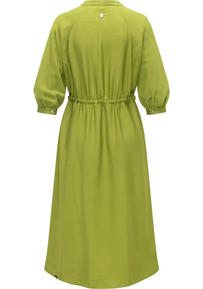 ragwear ragwear Blusenkleid Trea Dress Modisches Damenkleid mit Taillengürtel, Grün, – Produktbild 1 von 3