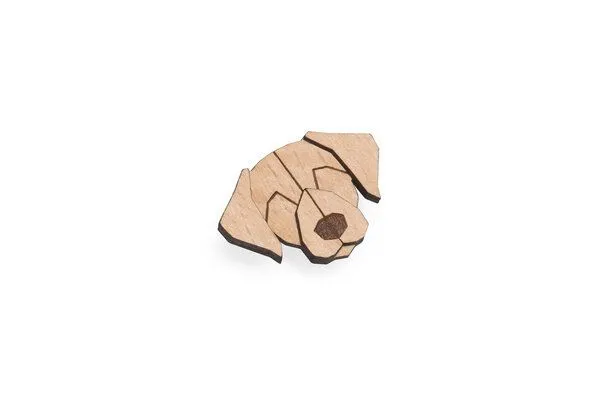 BeWooden BeWooden Brosche aus Holz Labrador – Produktbild 3 von 4