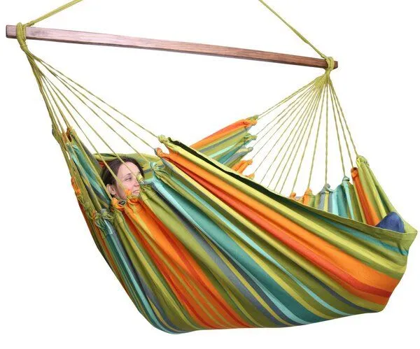 MacaMex MacaMex Cayo Gigante XL Hängesessel aus langfasriger Baumwolle, Verde (grün), – Produktbild 2 von 4