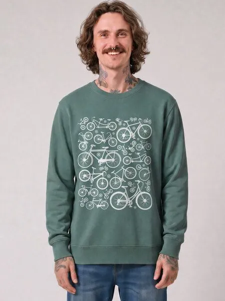 watapparel watapparel Sweatshirt Unisex Fahrräder, Green bay, – Produktbild 2 von 2