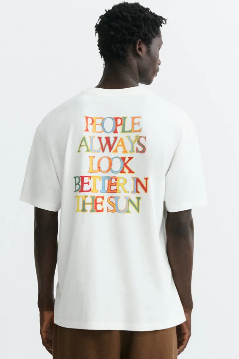 thinking mu Thinking MU Herren vegan T-Shirt Shiny People Von Aaron White, Weiß, – Produktbild 2 von 2