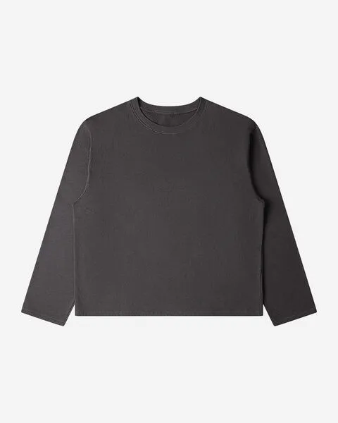 MATONA Matona Longsleeve | Fleece Shirt | aus Baumwolle | GOTS-zertifiziert, Washed black, – Produktbild 3 von 3