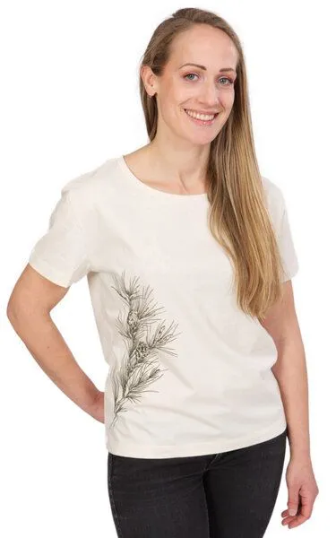 Life-Tree Life-Tree Organic Fairwear Loose Fit Shirt Women Pine Branch, Natur, – Produktbild 1 von 4