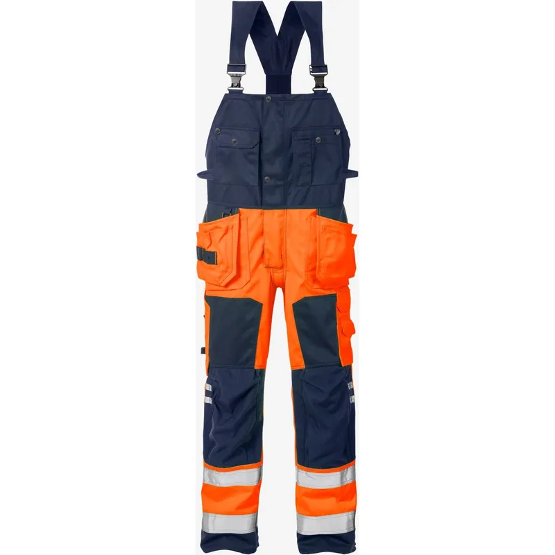 Fristads Warnschutz-Latzhose Klasse 2 Fristads 1014 PLU, Orange, – Produktbild 1 von 2
