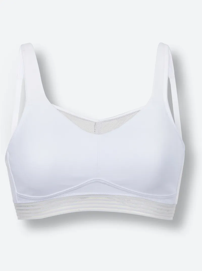 wäschepur Sport-BH ohne Bügel weiß, Weiß, – Produktbild 1 von 2