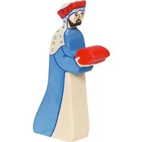 Holztiger Holztiger Holzfigur "Melchior 2, violett" Schöne Weihnachtszeit Maße 8,8 x 2,3 x 14,5 cm – Produktbild 1 von 1