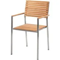 Garden Pleasure Garden Pleasure Gartensessel "Luice" Edelstahl/Teak FSC zertifiziert, stapelbar – Produktbild 1 von 1