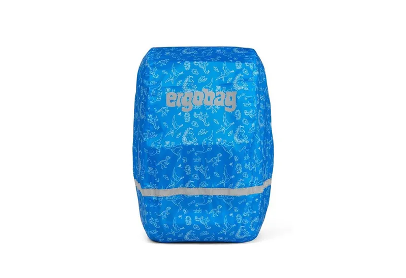 Ergobag Ergobag Schulranzen Regencape Dinos (1 Stück), reflektiert, für alle Ergobag Schulranzen, Blau, – Produktbild 1 von 3