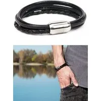 Simaru Simaru Herren Lederarmband Echtleder Wickelarmband mit Magnetverschluss – Produktbild 1 von 1
