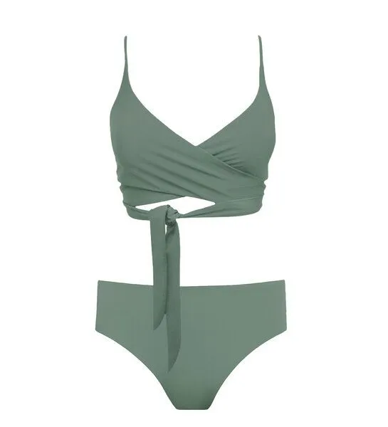 Anekdot Anekdot Bikini Set Lin Top + Core Slip, Sage (green), – Produktbild 1 von 4