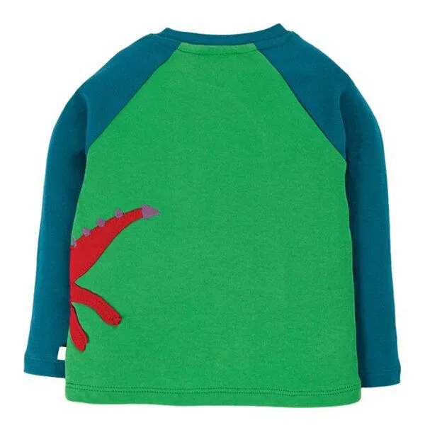 Frugi Frugi Langarm-Shirt Drachen in petrol-grün – Produktbild 3 von 3