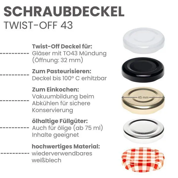 mikken mikken 10 kleine Einmachgläser 40 ml mit Schraubdeckel, Silber, – Produktbild 4 von 4