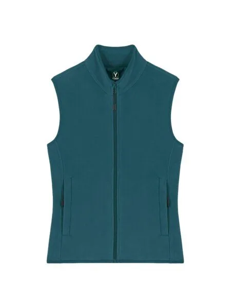 YTWOO YTWOO Damen ärmellose Fleecejacke enganliegend aus 100% recyceltem Polyester, Sternenblau, – Produktbild 3 von 4