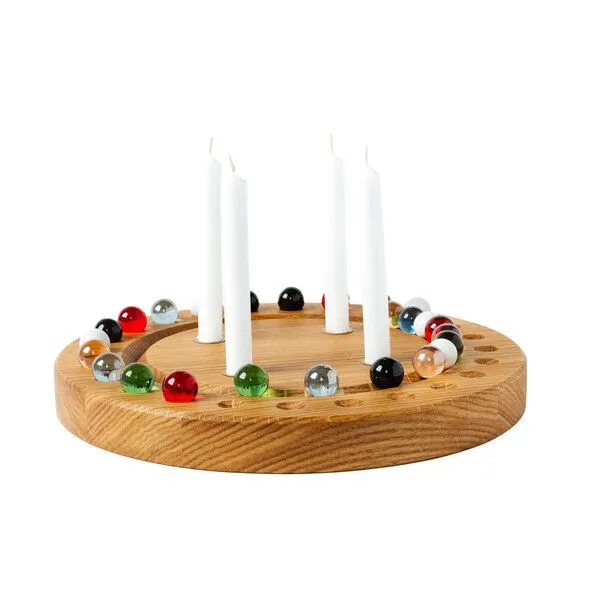 klotzaufklotz klotzaufklotz Adventskalender und Adventskranz mit Baumkerzen, Gemischt, – Produktbild 2 von 8