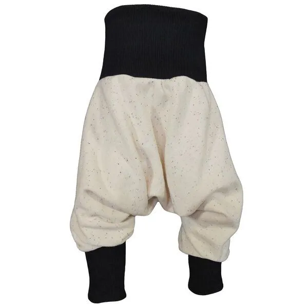 liebewicht liebewicht Yogahose Pumphose Bio Sweat weiß/bunt gesprenkelt, Weiß/schwarz, – Produktbild 2 von 4