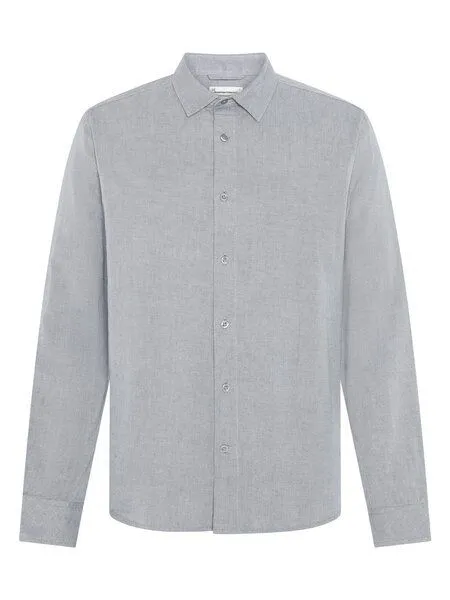 KnowledgeCotton Apparel KnowledgeCotton Apparel Leichtes Twill-Hemd aus Bio-Baumwolle, Blau-vintage-indigo, – Produktbild 2 von 2