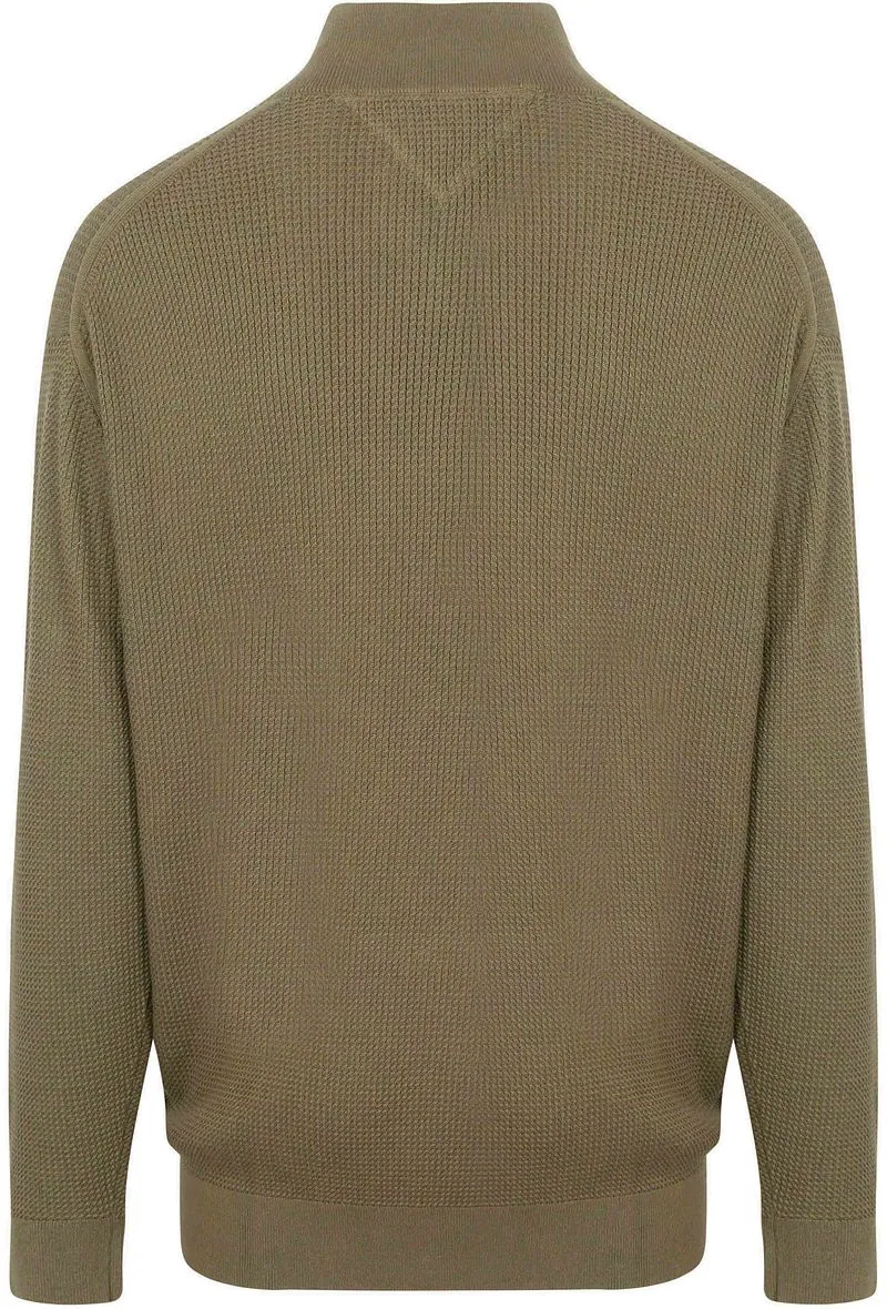 Tommy Hilfiger Tommy Hilfiger Big&Tall Half Zip Kabelpullover Olivgrün - Größe 3XL, Grün, – Produktbild 3 von 3