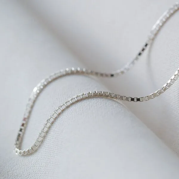 BELLYBIRD Jewellery BELLYBIRD Jewellery Venezianerkette - eckige Kettenglieder/ Silber/ Silber vergoldet, Silber, – Produktbild 1 von 4