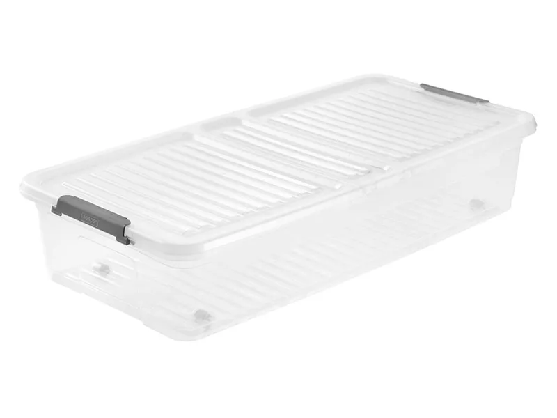 Keeeper Keeeper Unterbettbox mit Rollen "Lea" 77 x 38 x 16 cm, 33 l, natural transparent – Produktbild 2 von 5