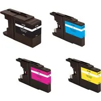 Memo memo 4er-Set Tintenpatronen ersetzt Brother LC-1280BK/C/M/Y schwarz, cyan, magenta, gelb – Produktbild 1 von 1
