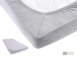 Carpe Sonno Spannbettlaken Jersey 90x200 100x200 120x200 140x200 160x200 180x200 200x200 70x140, Jersey, Gummizug: rundum, (1 Stück), 100% Baumwolle Spannbettlaken 100x200 Spannbetttuch Silber – Produktbild 1 von 1