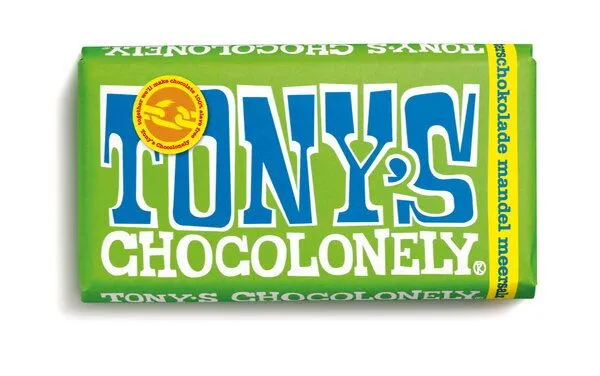 Tony´s Chocolonely Tony´s Chocolonely Zartbitterschokolade mit Mandel und Meersalz - 180 Gramm – Produktbild 2 von 4