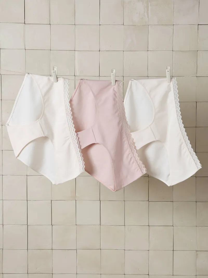 Vertbaudet 3er-Pack Umstands-Slips mit Spitze, Weiß, – Produktbild 3 von 4