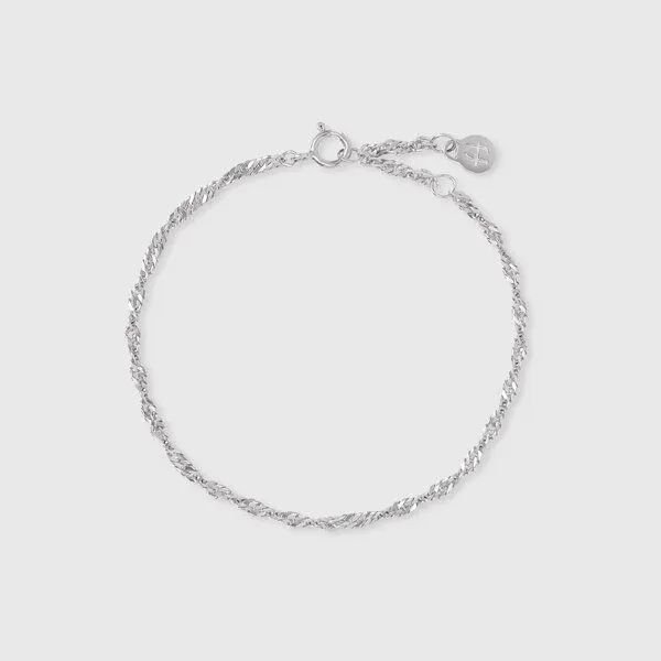 fejn jewelry fejn jewelry Armband 'twisted chain' - gedrehtes Gliederarmband, Silber, – Produktbild 1 von 2