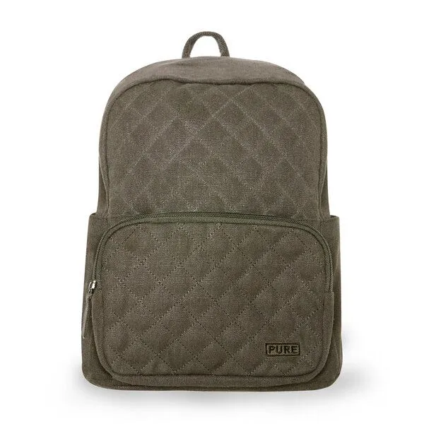 Pure Pure HP-0035 Hanf City-Rucksack M in Steppoptik, Khaki, – Produktbild 1 von 1