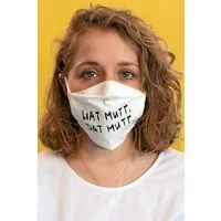 recolution recolution Mund- und Nasen- Maske aus Bio Baumwolle | Face Mask #WATMUTTDATMUTT, Weiß, – Produktbild 1 von 1