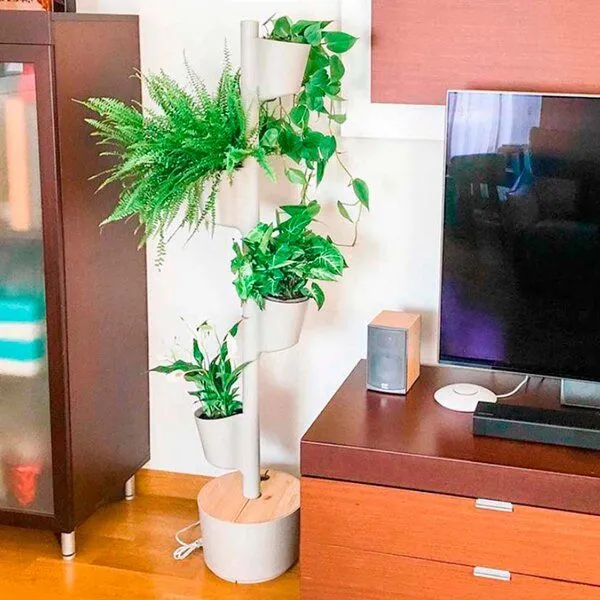 CitySens CitySens vertikaler Blumentopf mit automatischer Bewässerung 4 Blumentöpfe, Gris, – Produktbild 1 von 3
