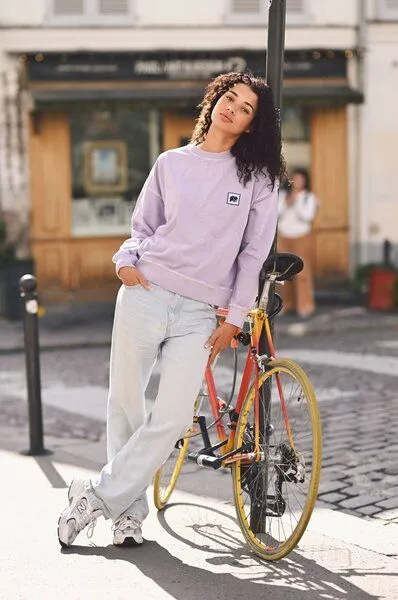 Trendsplant Trendsplant Women's Espliego Pigment Dyed Oversized Sweatshirt Lavender, Lila, – Produktbild 2 von 3
