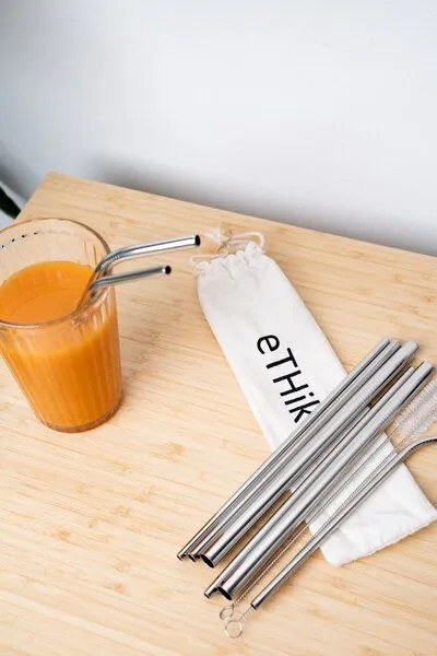 eTHikǝ eTHikǝ Edelstahl-Strohhalme im 7er-Pack – Produktbild 3 von 5