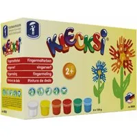 Feuchtmann Spielzeug Klecksi Basic Maxi Malfarben Fingerfarben 6 Dosen Fingerfarbe a 150 g, Mehrfarbig, – Produktbild 1 von 1
