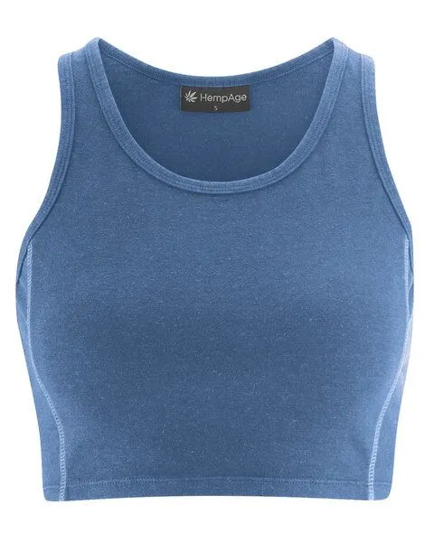 HempAge Hempage Damen Yoga Top Hanf/Bio-Baumwolle, Blueberry-3, – Produktbild 2 von 4