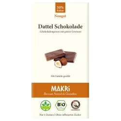 Makri Makri Dattel-Schokolade mit Nougat ohne raffinierten Zucker – Produktbild 1 von 1