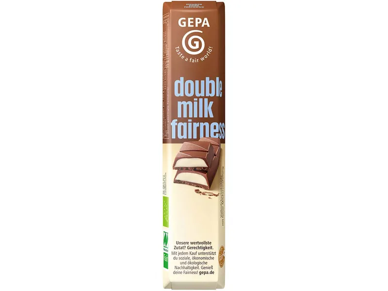 gepa GEPA Bio-Schokoladenriegel "Double Milk" Fairness, 37,5 g – Produktbild 1 von 1