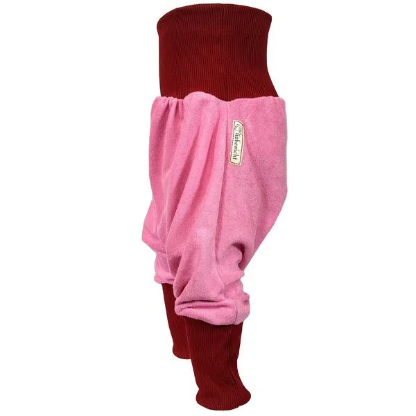 liebewicht liebewicht Bio Yogahose Pumphose aus rosa Frottee mit Bündchen nach Wahl, Rose, – Produktbild 3 von 8