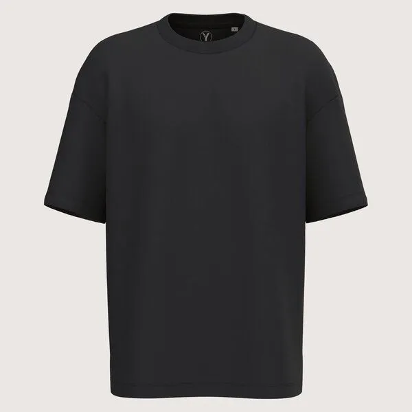 YTWOO YTWOO Oversize T-Shirt French Terry Ultraheavy, Schwarz, – Produktbild 1 von 3