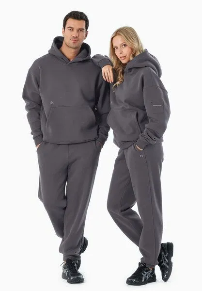 ORGANICATION ORGANICATION HARVINN | Essentials Travel Unisex Hoodie aus Bio-Baumwolle und recyceltem Polyester, Shadow, – Produktbild 1 von 3